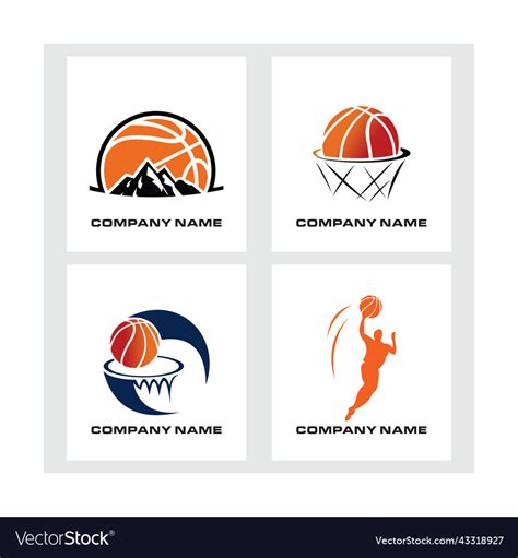 Basketball logo design Royalty Free Vector Image