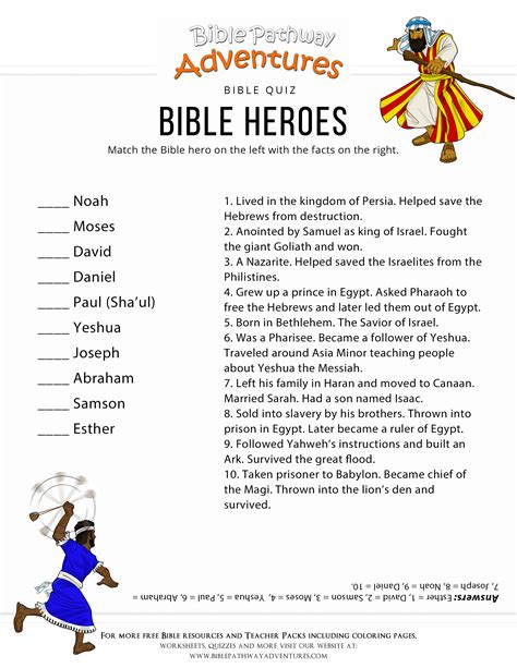 Free Printable Bible Trivia For Adults - Free Printable