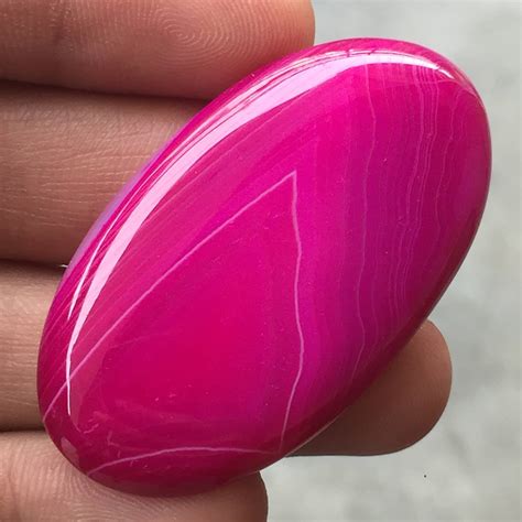 Beautiful Pink Agate Cabochon Gemstone Smooth Stone Hand Etsy