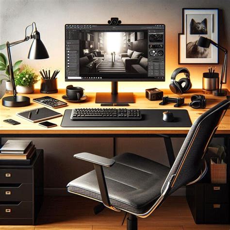 desk setup essentials   functional  stylish workspace premium
