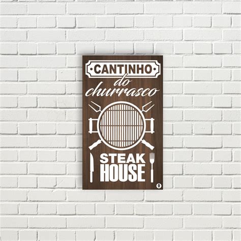 Quadro Decorativo Cantinho Do Churrasco Vinil Studio Placas E Adesivos