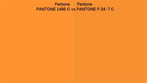 Pantone 1495 C Vs Pantone P 24 7 C Side By Side Comparison