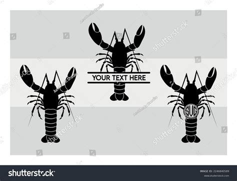 Lobster SVG Seafood Lobster For Cricut Royalty Free Stock Vector