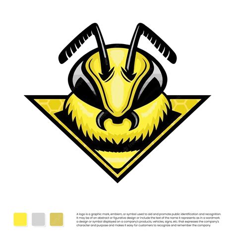 Premium Vector Angry Bee Mascot Logo Design