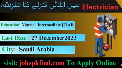 Latest Electrician Mason Jobs In Saudi Arabia Jobzpkfind