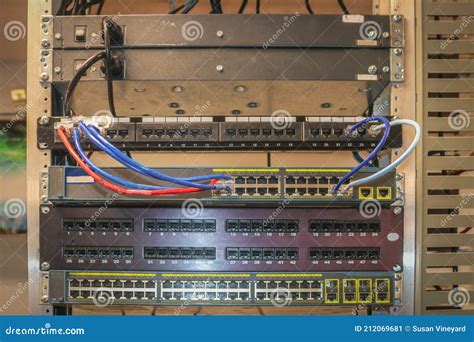 Patch Panels Installed In A Network Rack Where Lan Switches Are