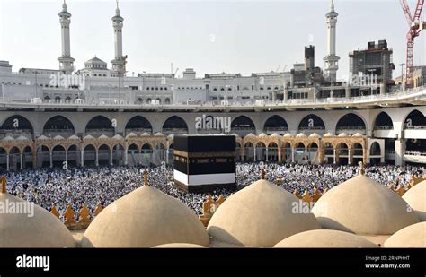 Mecca Aug Muslim Pilgrims Are Seen Around The