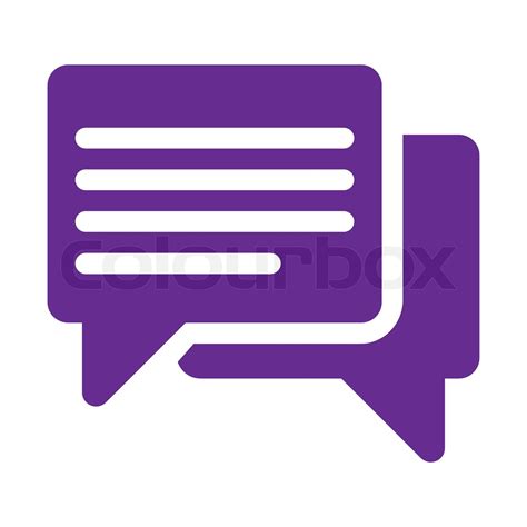 Icon Chat Purple Stock Vector Colourbox