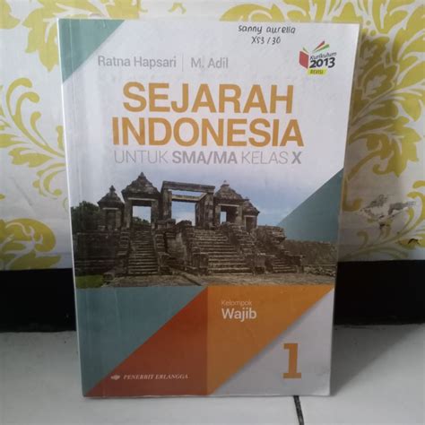 Jual BUKU SEJARAH INDONESIA ERLANGGA SMA MA 1 KELAS 10 X Shopee Indonesia