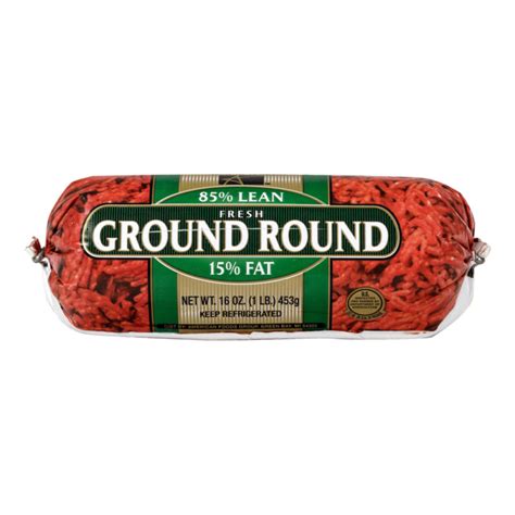 Fresh 85 15 Fine Ground Beef Round 24 1 Lb Chubs