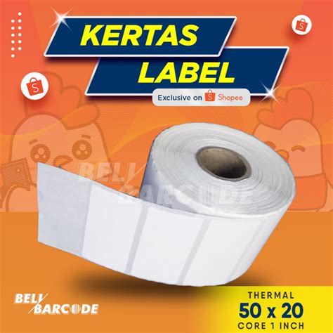 Jual Stiker Label Thermal X Mm Line Isi Pcs Cetak Resi