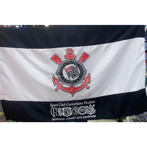 Bandeira Do Corinthians Bandeiras De Time De Futebol 160x115 Venha