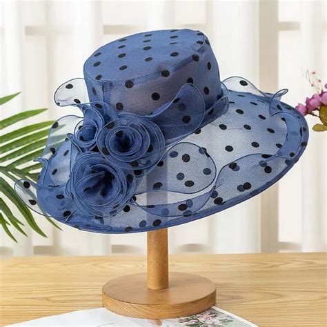 Pikadingnis Dots Embroidered Bucket Hat Women Bob Soft Lace Flower