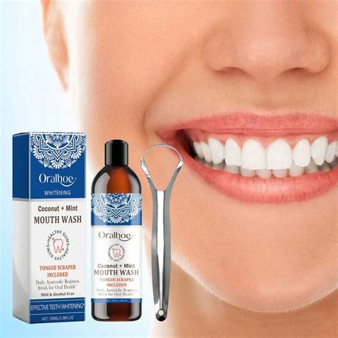 Oralhoe Teeth Whitening Mouthwash Deep Cleans The Mouth Freshens The