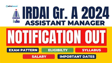 Irdai Grade A Irdai Assistant Manager Recruitment Detailed