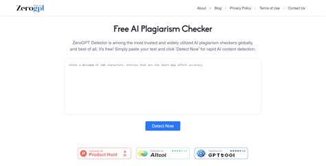 ZeroGPT Detector Free AI Plagiarism Checker SideProjectors