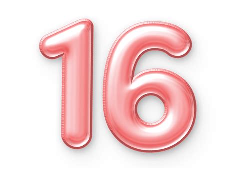 Number Balloon Pink Png