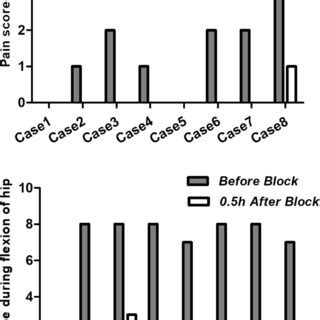 Pain Score Before And 0 5h After The Block At Rest And During Flexion