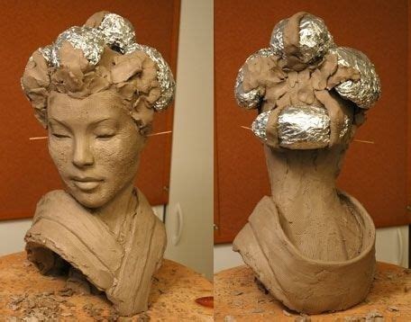 Sculpture Head Sculptures Céramiques Paper Mache Sculpture Geisha