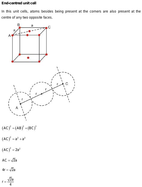 What Is Relation Beyween A And R In End Centered Cubic System