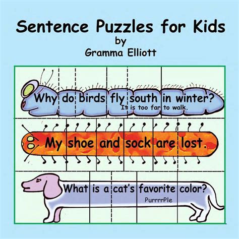 Sentence Puzzles For Kids Language Centers Puzzles For Kids Sight Words