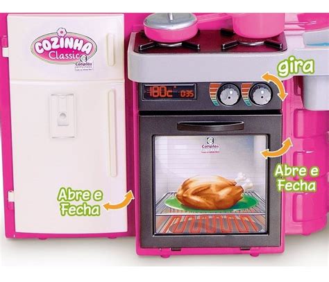 Brinquedo Cozinha Infantil Classic Completa Menina Cotiplás Frete grátis