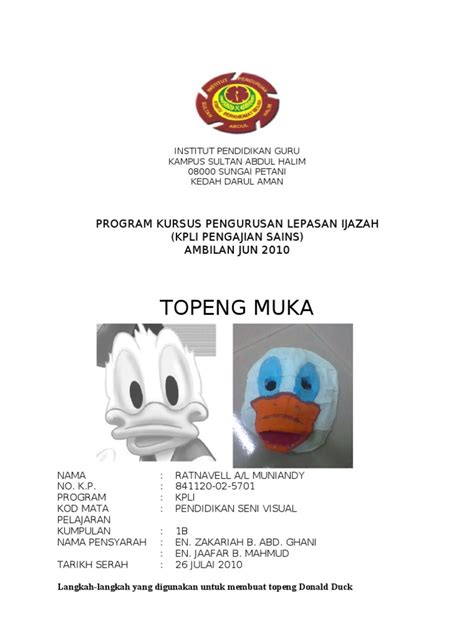 Pdf Langkah Membuat Topeng Muka Dokumen Tips