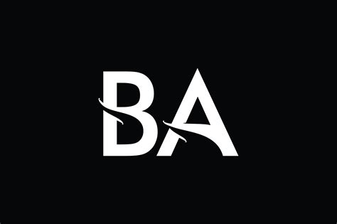 Ba Monogram Logo Design By Vectorseller Thehungryjpeg