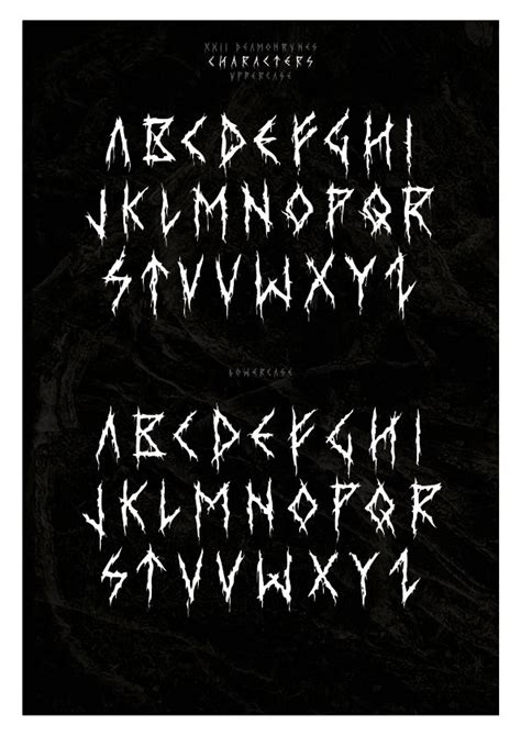 Xxii Daemon Runes Font By Doubletwo Studios Via Behance Lettering