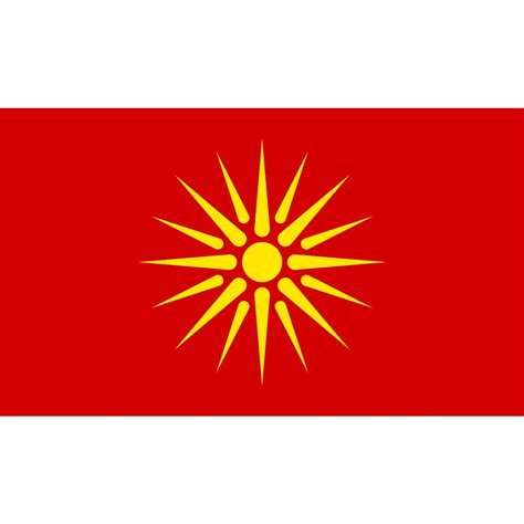 Macedonia Republic Flag Vivid Color Double Stitched Internal Macedonian