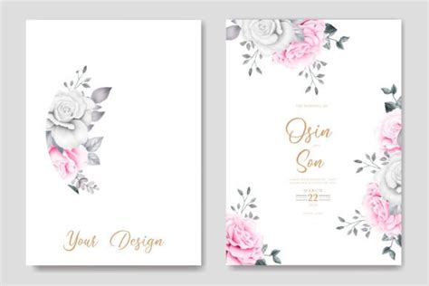 Beautiful Floral Wedding Invitation Card Graphic By Ningsihretno262 · Creative Fabrica