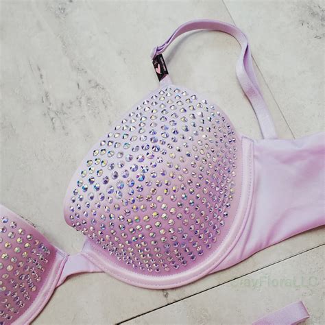 Victorias Secret Very Sexy Demi Bra Rhinestones Embellished Crystal