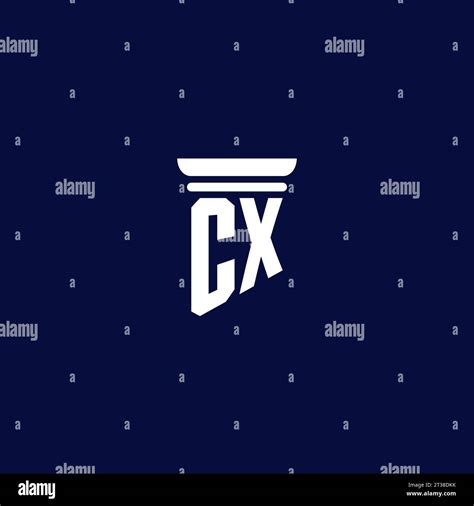 Cx Initial Monogram Logo Design For Law Firm Company Stock Vector Image