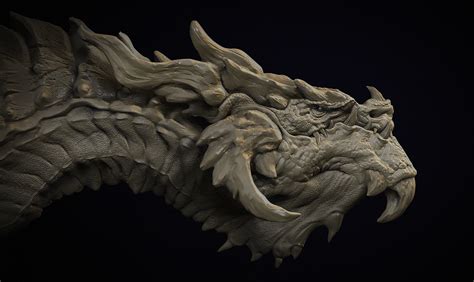 ArtStation - Dragon Sculpt Practice