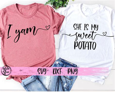 Shes My Sweet Potato Yes I Yam Svg Couples Shirts His Etsy