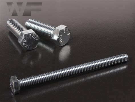 Hex Bolt Full Thread Unc X Inch In Bzp Grade Steel Asme B