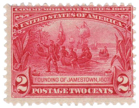 329 1907 2c Jamestown Commemorative Founding Of Jamestown Mystic