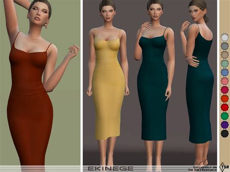 The Sims Resource Bodycon Cami Dress