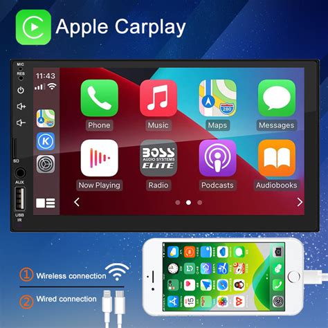 Apple Carplay avec écran tactile autoradio stéréo récepteur HD