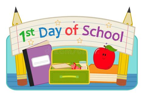 First Day School clip-art stock vector. Illustration of vector - 118369961