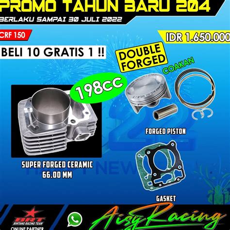 Paket Bore Up BRT Trabas CRF 150 VERZA NEW MEGAPRO Blok Super Forged