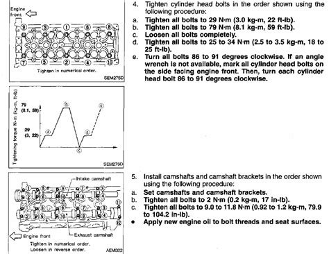 Nissan Altima Torque Specs Cylinder Head Bolts Qanda