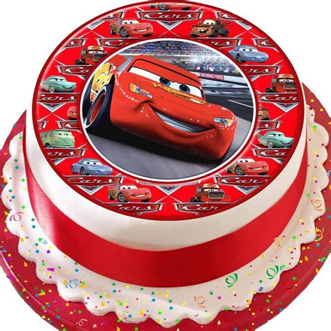 Cake Toppers Home And Garden 30 Lightning Mcqueen Cupcake Edible Wafer