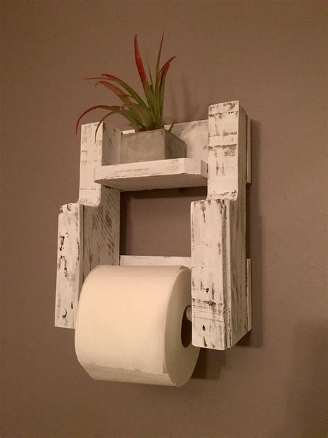 Rustic Toilet Paper Holder By Homeandpalletnh On Etsy Wooden Toilet