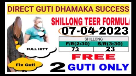 Big Successful Sr00 Shilong Teer Counter Formula Todayfaltu Teer