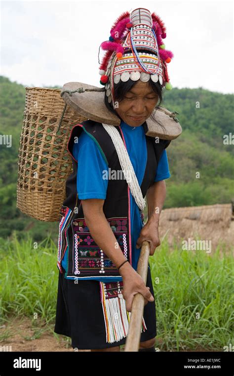 Akha People At North Thailand Stock Photo Alamy