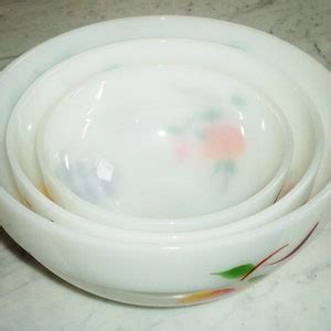 Vintage Fire King Gay Fad Graduated Mixing Serving Bowls Set Of Etsy