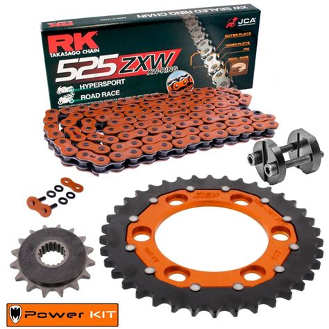 Kit De Arrastre Rk Zxw Ktm Supermoto Power Kit Naranja