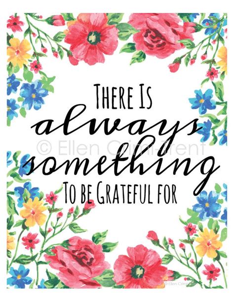 There Is Always Something To Be Grateful For Typography Print Etsy