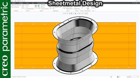 Sheet Metal Tutorial Pipe Design In Creo Parametric Youtube